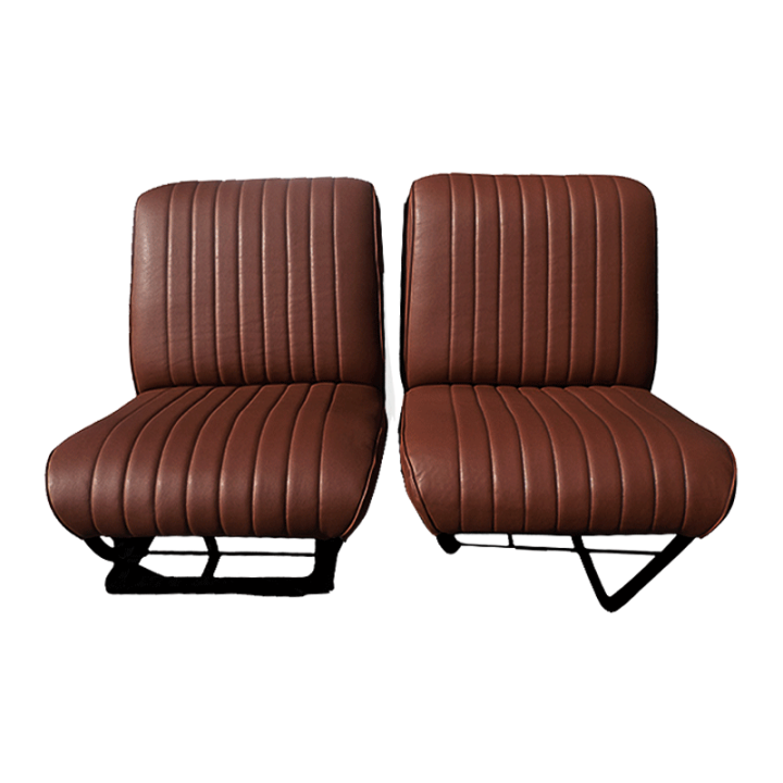 KIT 2 GARNITURES SIMILI MARRON SIEGES AVANT CITROEN TUBE HY 3ÈME MODÈLE PULMANN